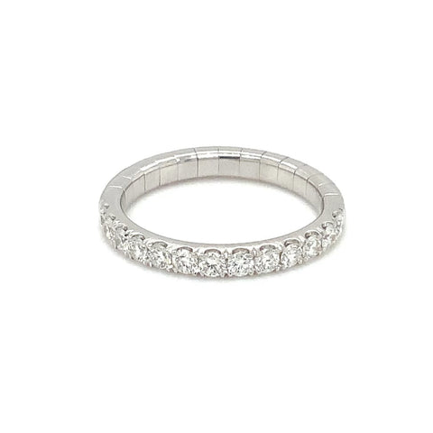 Comfort Stretchy Diamond Band set in 14K White Gold 2.10ctw - Image 1 of 8