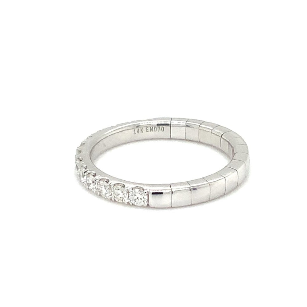 Comfort Stretchy Diamond Band set in 14K White Gold 2.10ctw - Image 3 of 8