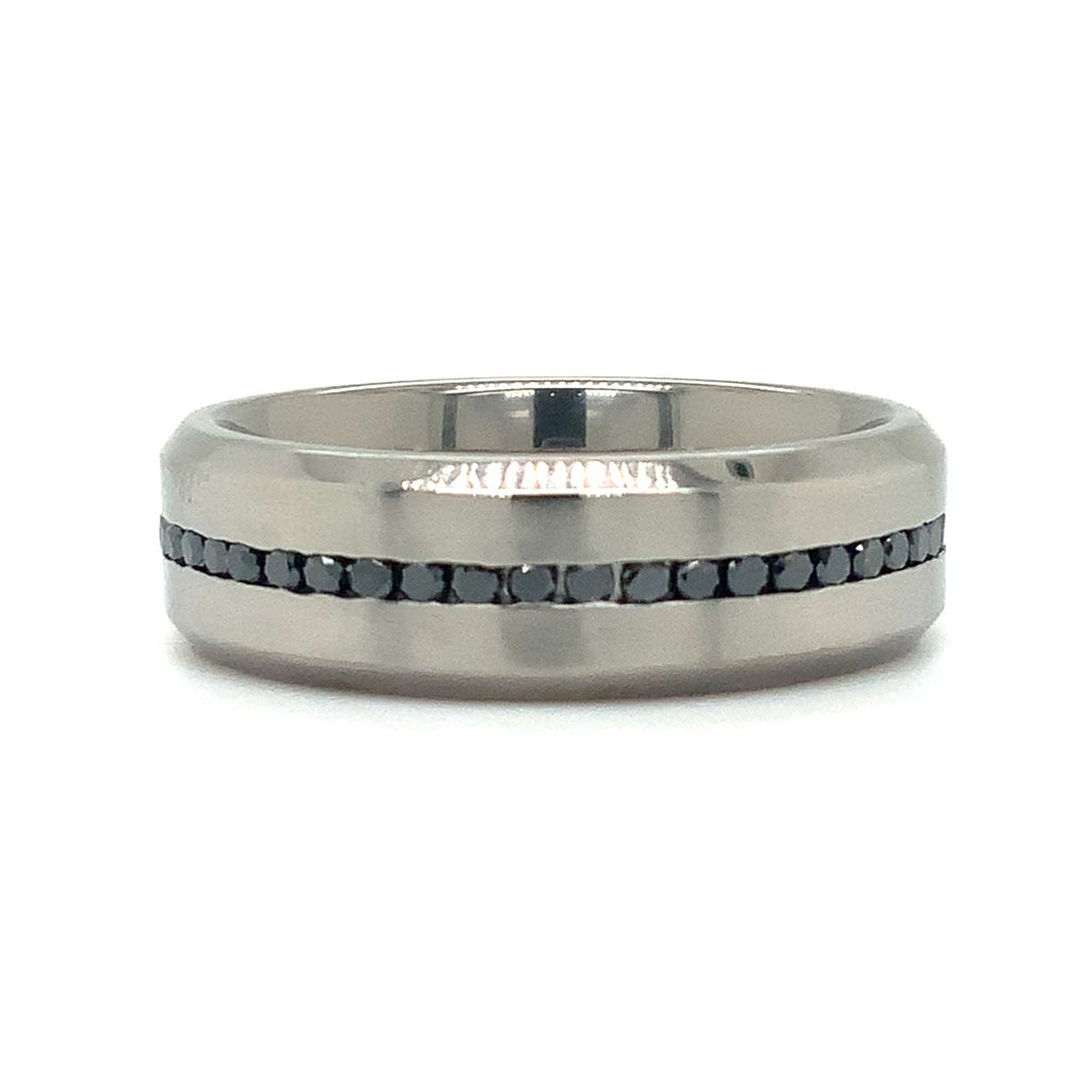 Titanium Black Diamond Eternity Band - Image 1 of 11