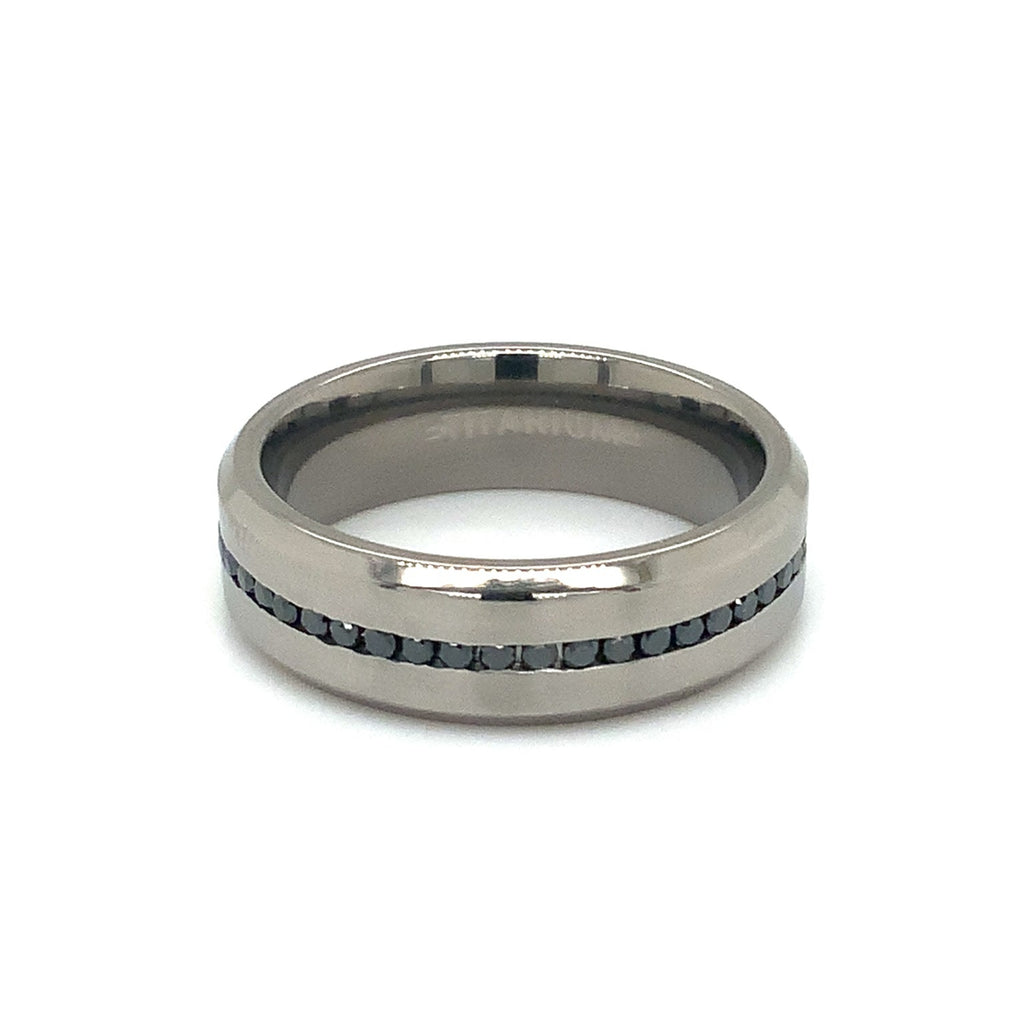 Titanium Black Diamond Eternity Band - Image 2 of 11