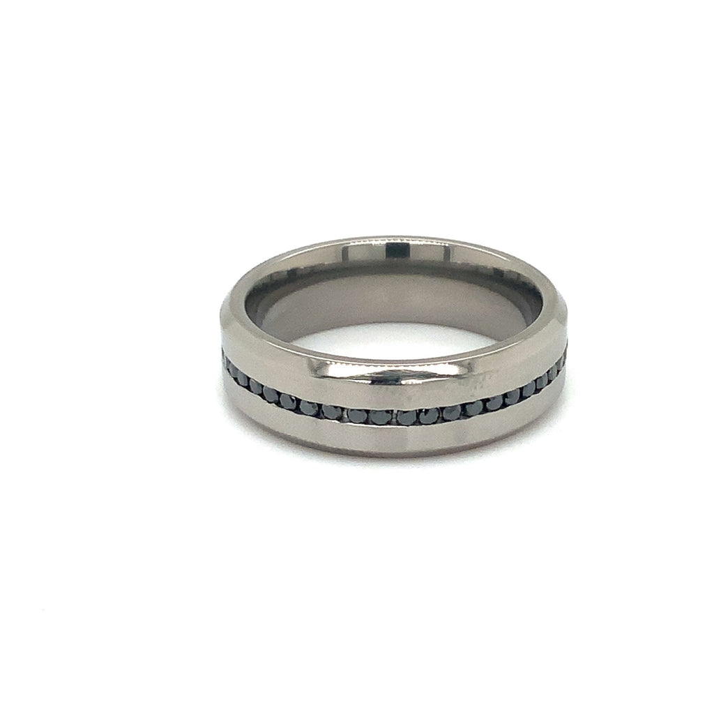 Titanium Black Diamond Eternity Band - Image 3 of 11