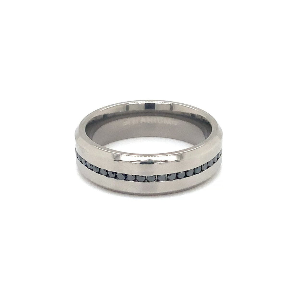 Titanium Black Diamond Eternity Band - Image 4 of 11