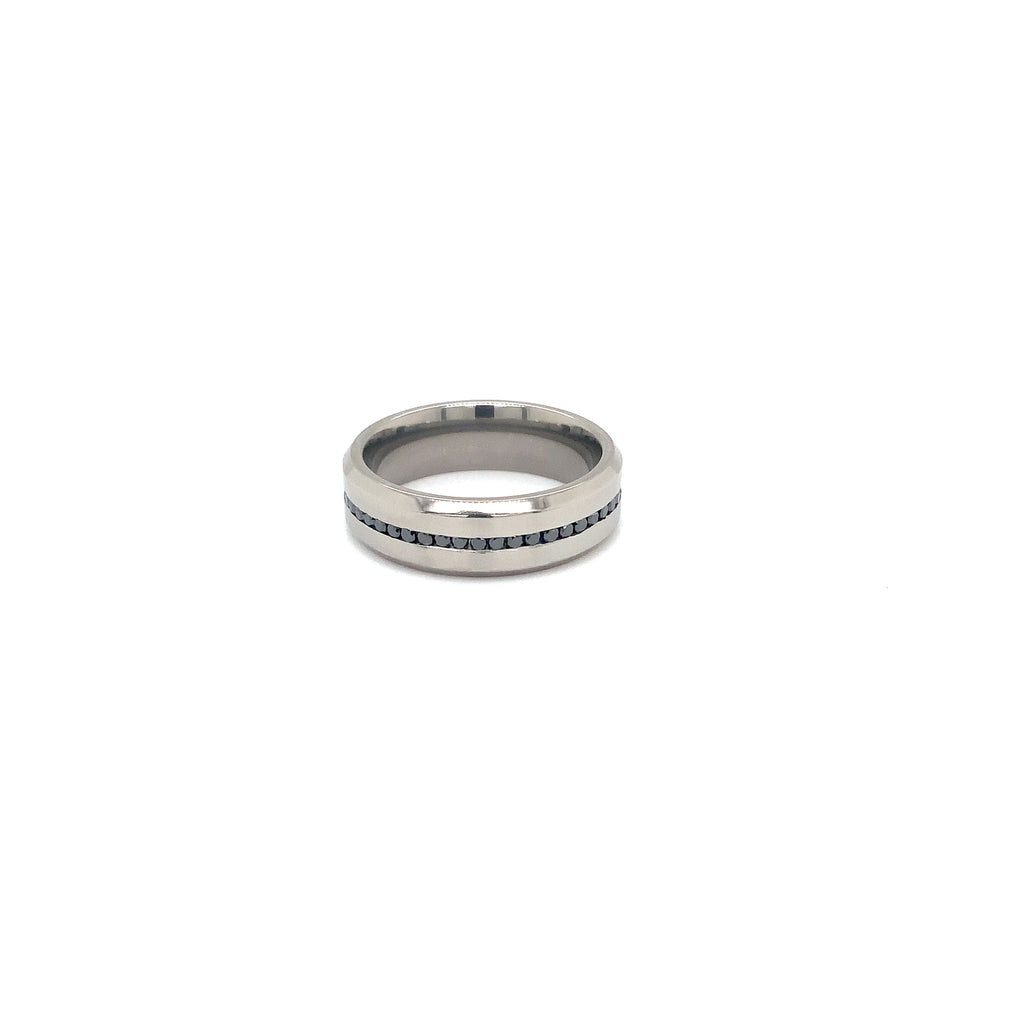 Titanium Black Diamond Eternity Band - Image 7 of 11