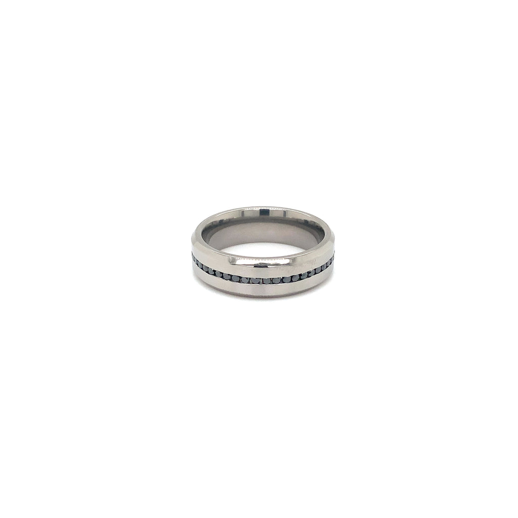 Titanium Black Diamond Eternity Band - Image 8 of 11