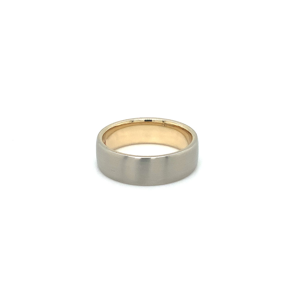 Piece Of Me Comfort Fit Wedding Band in 14K Two Tone with pendant - Image 11 of 14