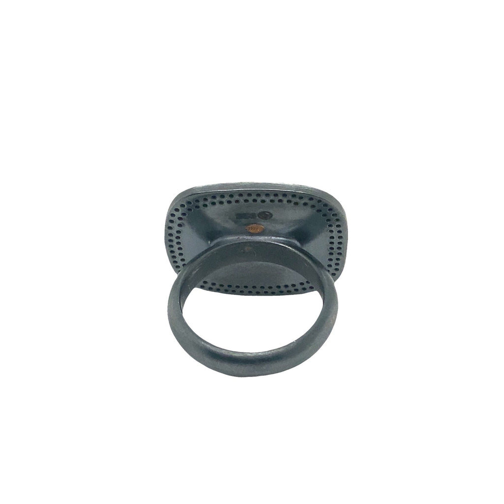 Lika Behar Nightfall Collection East West 24 kt and Diamond Labradorite Sterling Silver Ring - Image 3 of 5