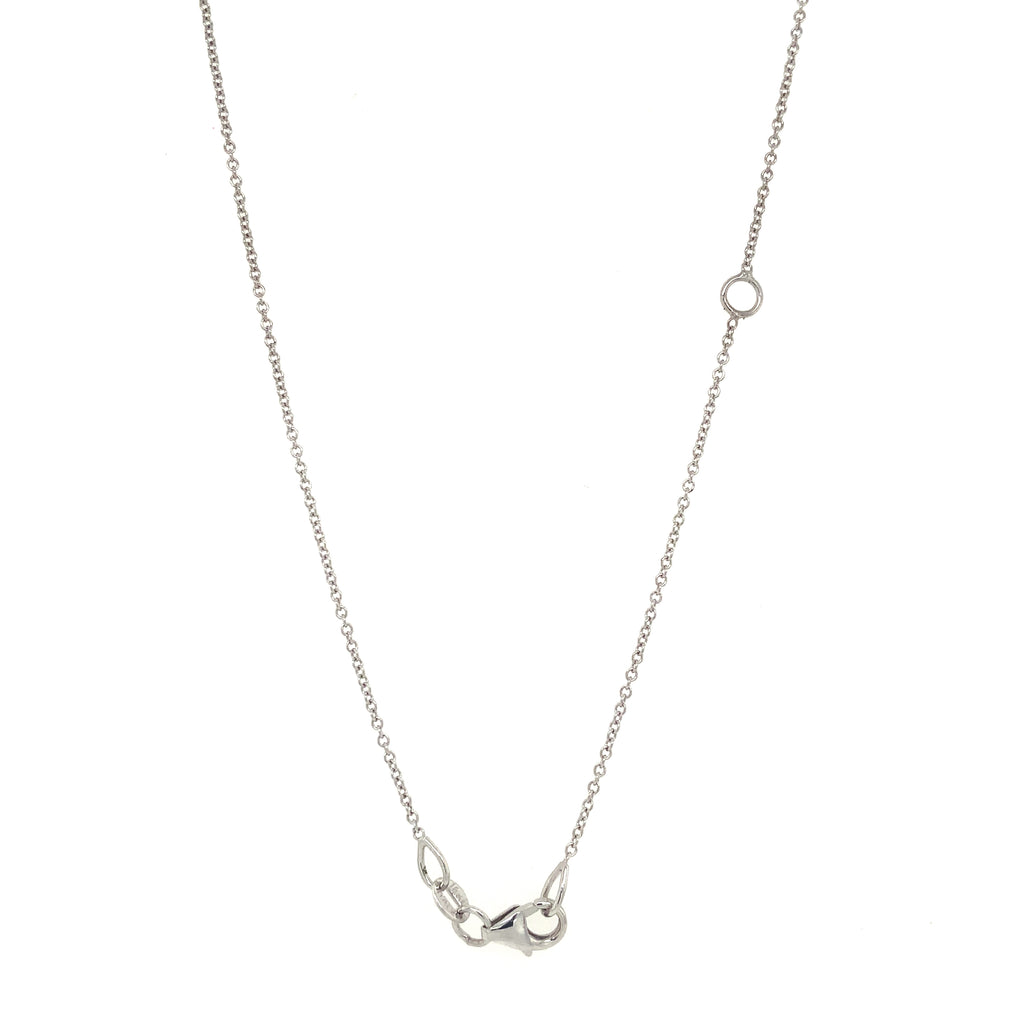 David Kord  Gem Quality Pear Shaped Blue Sapphire and Diamond Pendant set in 18K White Gold - Image 3 of 6