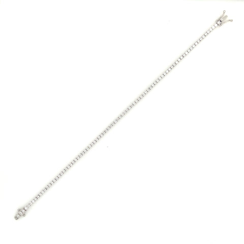 Classic 4 Prong 85 Lab Grown Diamond 2.13 cts Tennis Bracelet set in 14K White Gold - Image 1 of 6