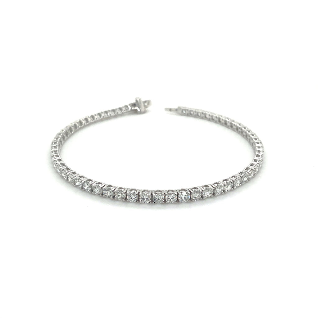 Classic 4 Prong 59 Lab Grown Diamond 5 cts Tennis Bracelet set in 14K White Gold - Image 5 of 6