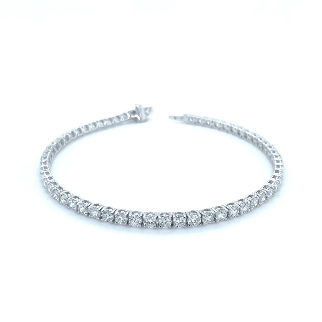 Classic 4 Prong 59 Lab Grown Diamond 5 cts Tennis Bracelet set in 14K White Gold - Image 6 of 6