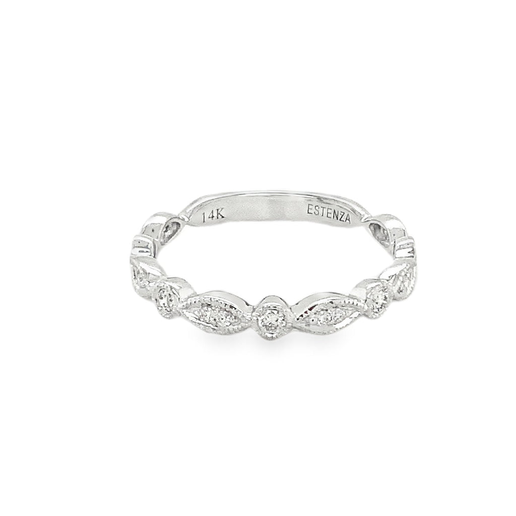 FancyStackable Band Round Brilliant Diamonds 0.20ctw 14K White  Gold - Image 1 of 5