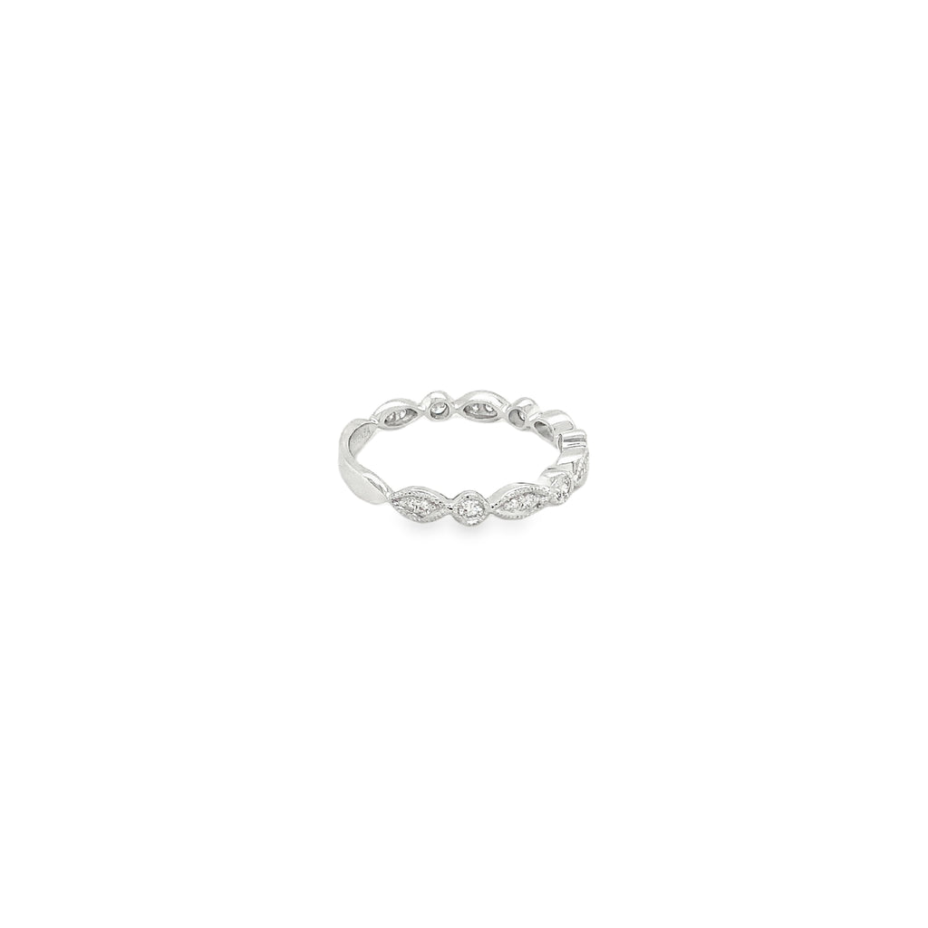 FancyStackable Band Round Brilliant Diamonds 0.20ctw 14K White  Gold - Image 2 of 5