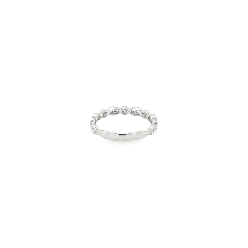 FancyStackable Band Round Brilliant Diamonds 0.20ctw 14K White  Gold - Image 3 of 5
