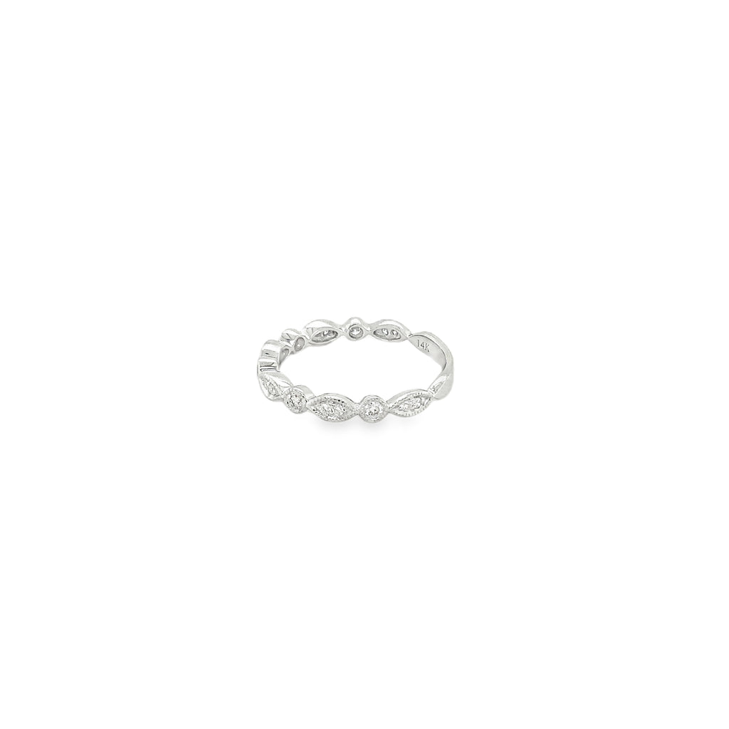 FancyStackable Band Round Brilliant Diamonds 0.20ctw 14K White  Gold - Image 4 of 5