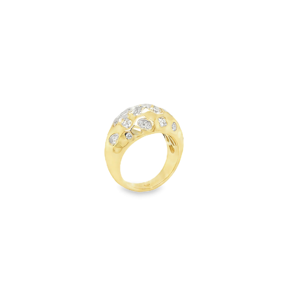 Christopher Designs L'Amour Crisscut® Mixed-cut Diamond Ring Set in 18K Yellow Gold - Image 4 of 5