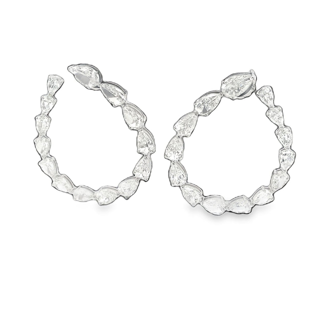 Christopher Designs L'Amour Crisscut® Diamonds Earring in 14K White Gold - Image 2 of 2