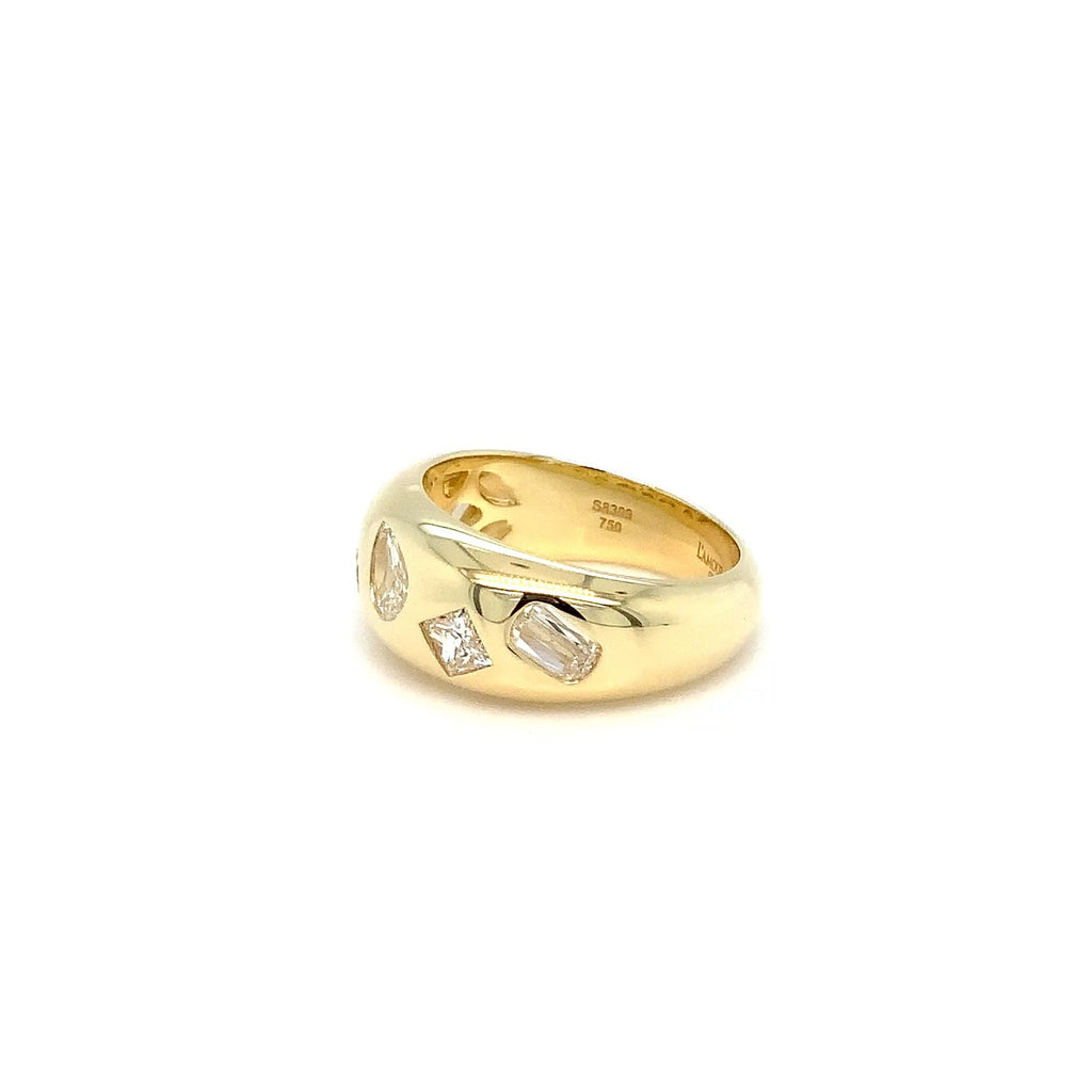 Christopher Designs L'Amour Crisscut® Diamond Ring set in 18K Yellow Gold. - Image 6 of 8