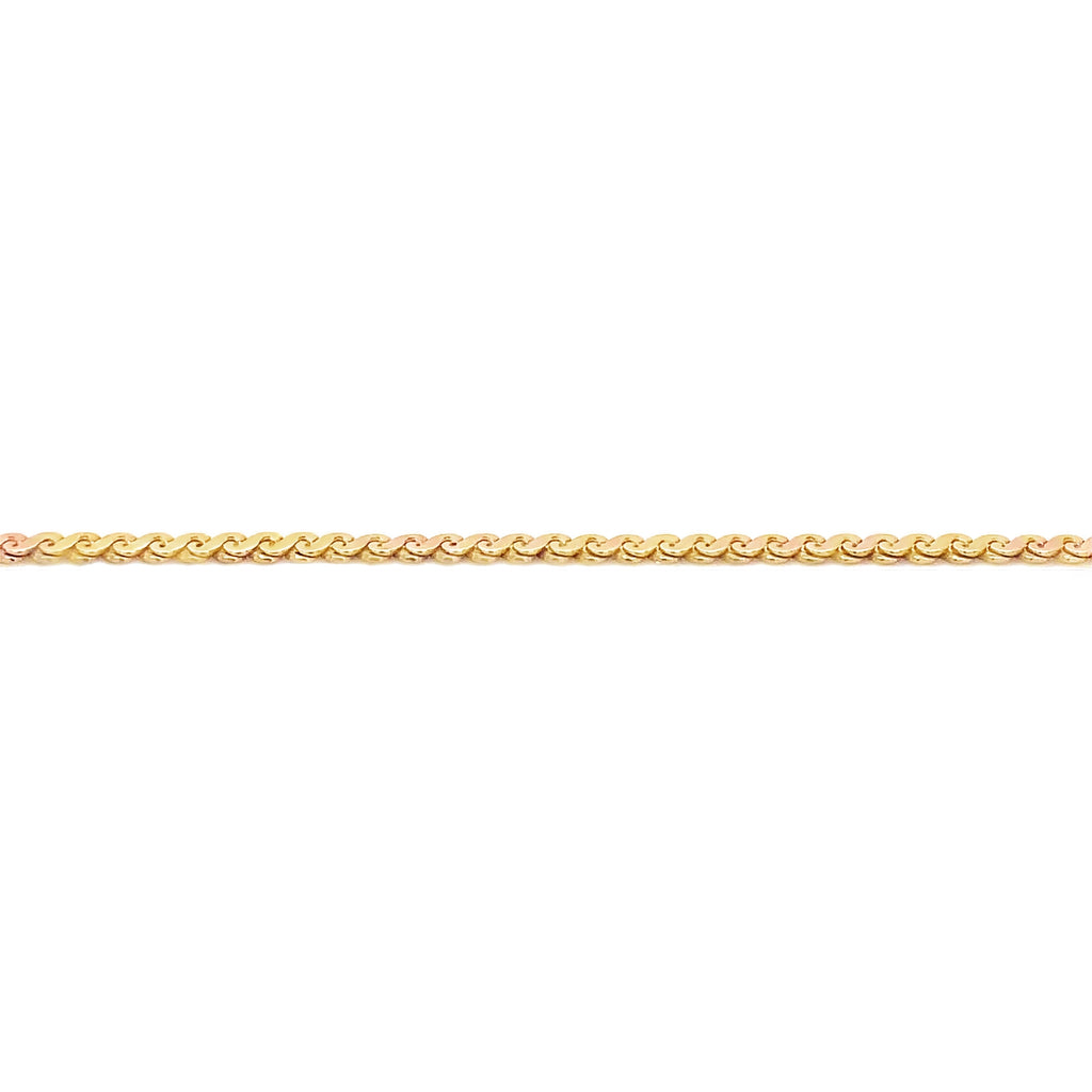 Serpentine 14K Rose Gold Chain 19" Long