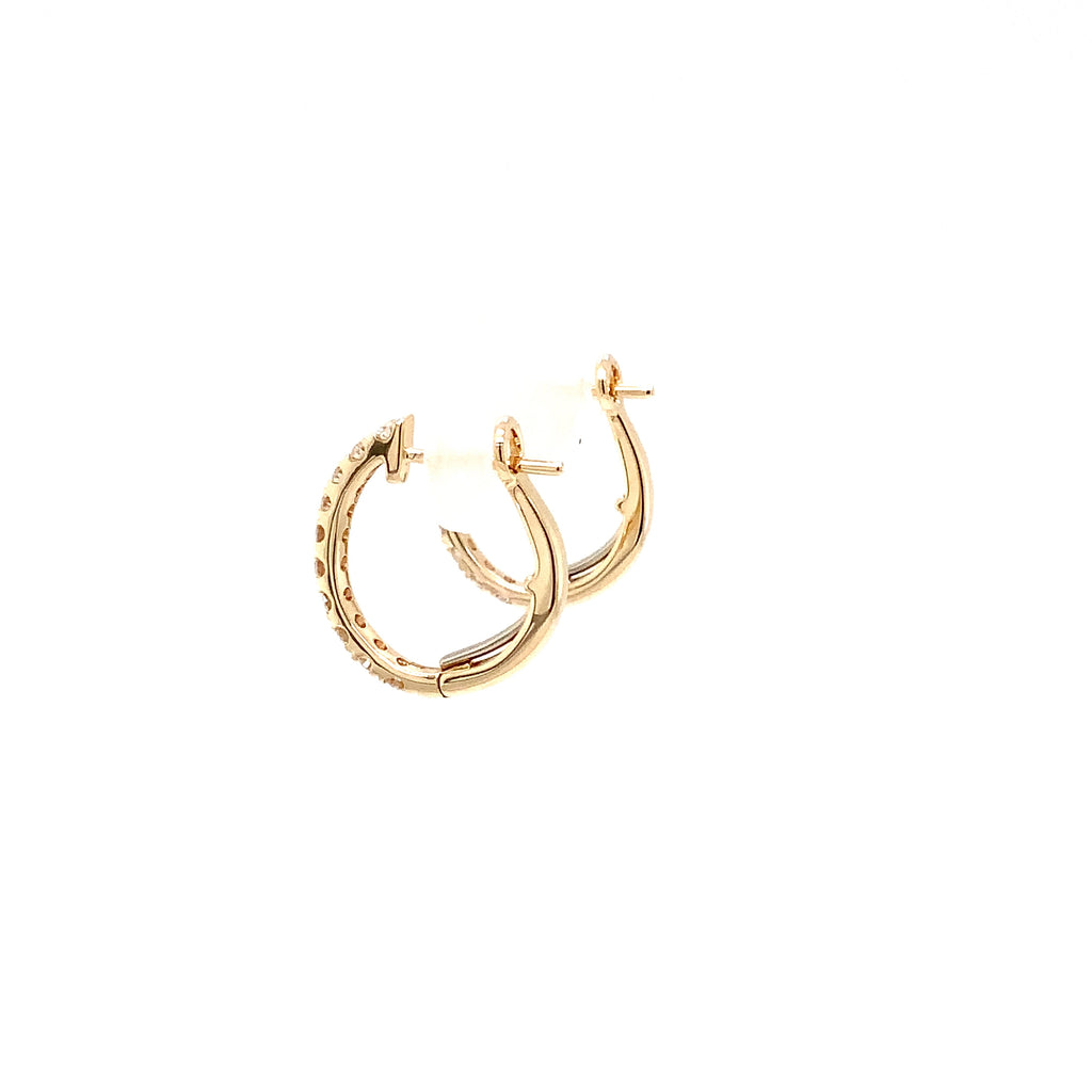 Roman+Jules Small Diamond Hoops Earring set in 14K Yellow Gold - Image 8 of 8