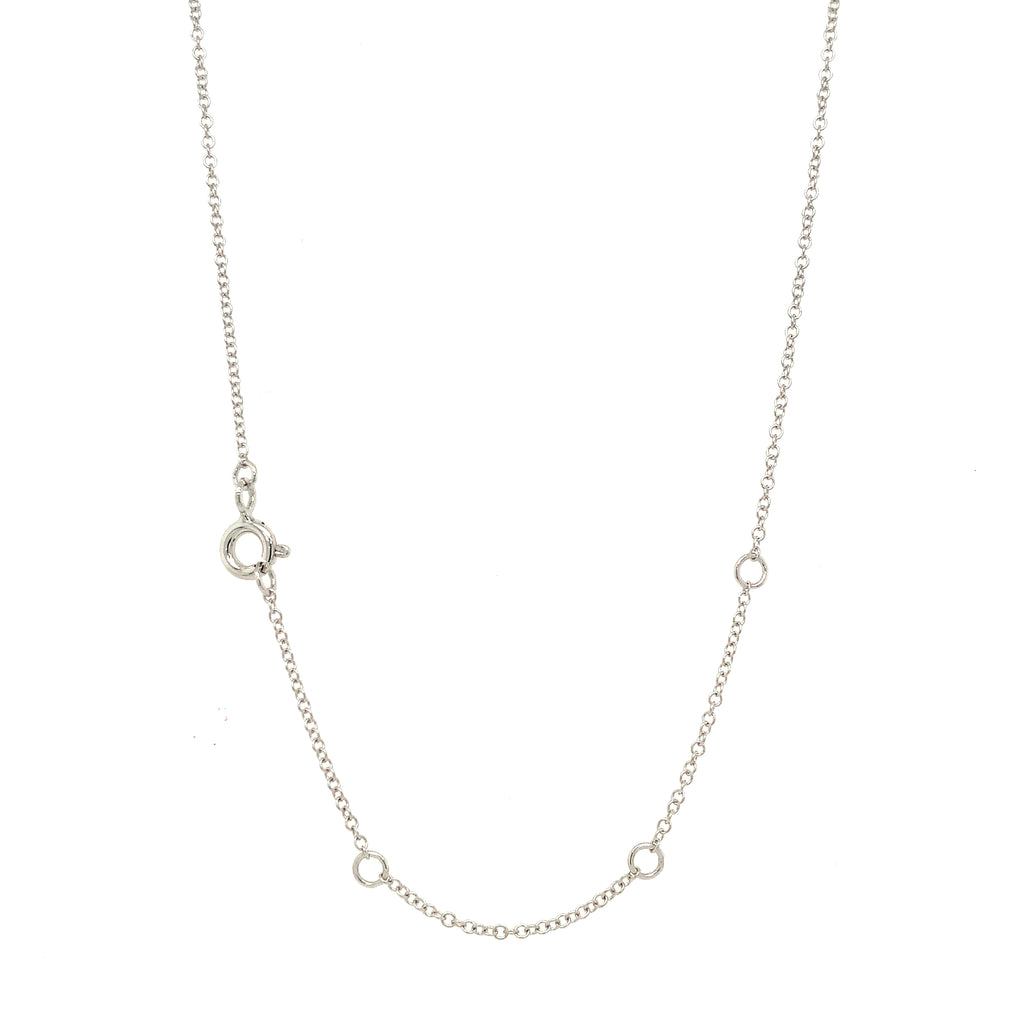 Roman+Jules Small Heart Shape Diamond Necklace set in 14K White Gold - Image 3 of 7