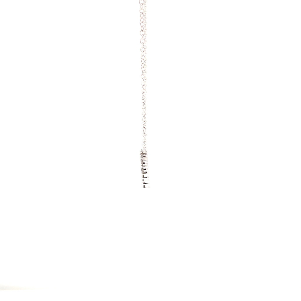 Roman+Jules Small Heart Shape Diamond Necklace set in 14K White Gold - Image 5 of 7