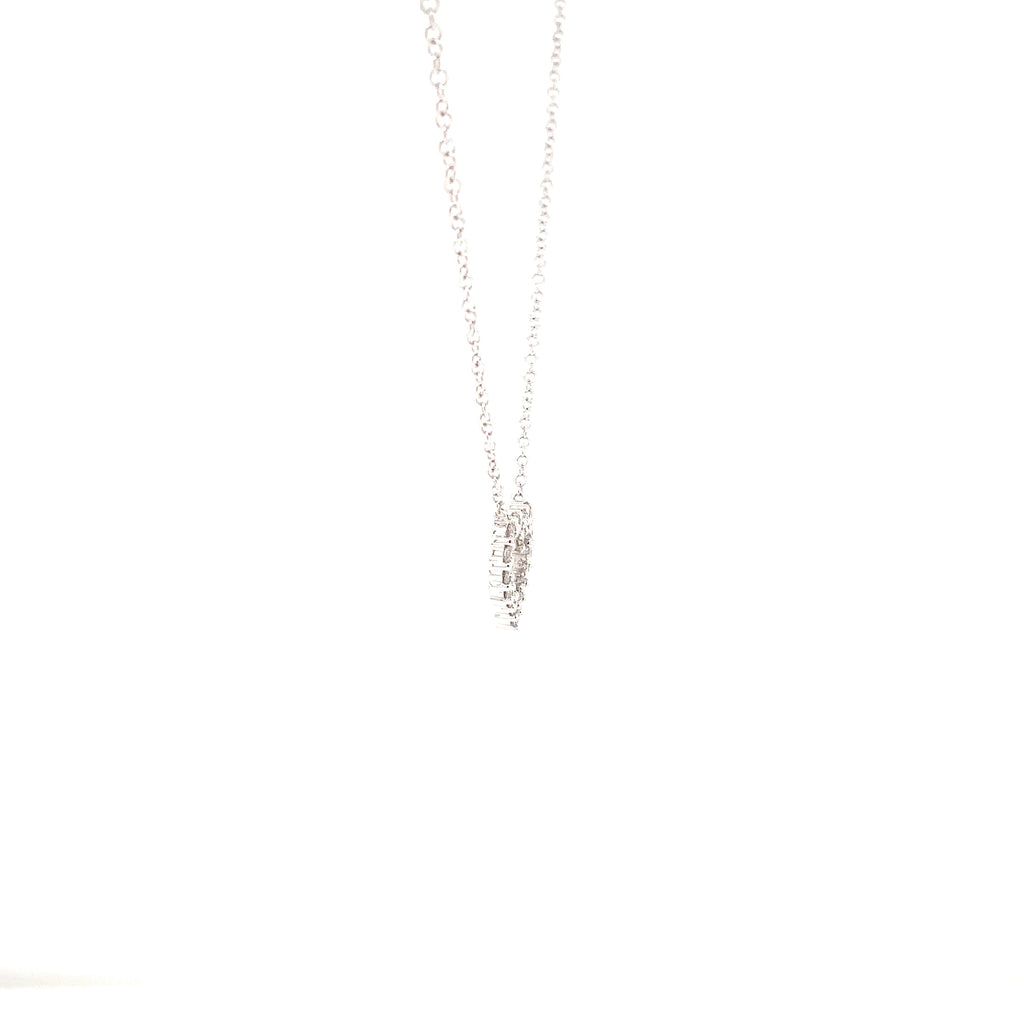 Roman+Jules Small Heart Shape Diamond Necklace set in 14K White Gold - Image 7 of 7