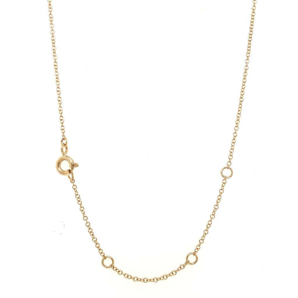 Roman+Jules Small Heart Shape Diamond Necklace set in 14K Yellow Gold - Image 4 of 6
