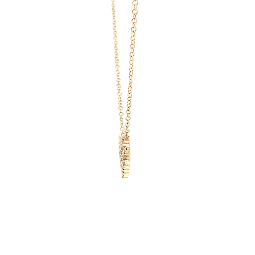 Roman+Jules Small Heart Shape Diamond Necklace set in 14K Yellow Gold - Image 6 of 6