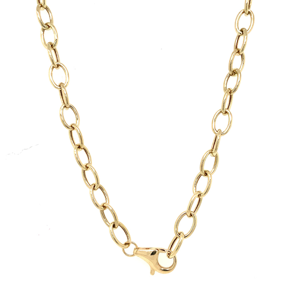 Roman+Jules Oval Shaped Diamond Necklace set in 14K Yellow Gold - Image 6 of 6