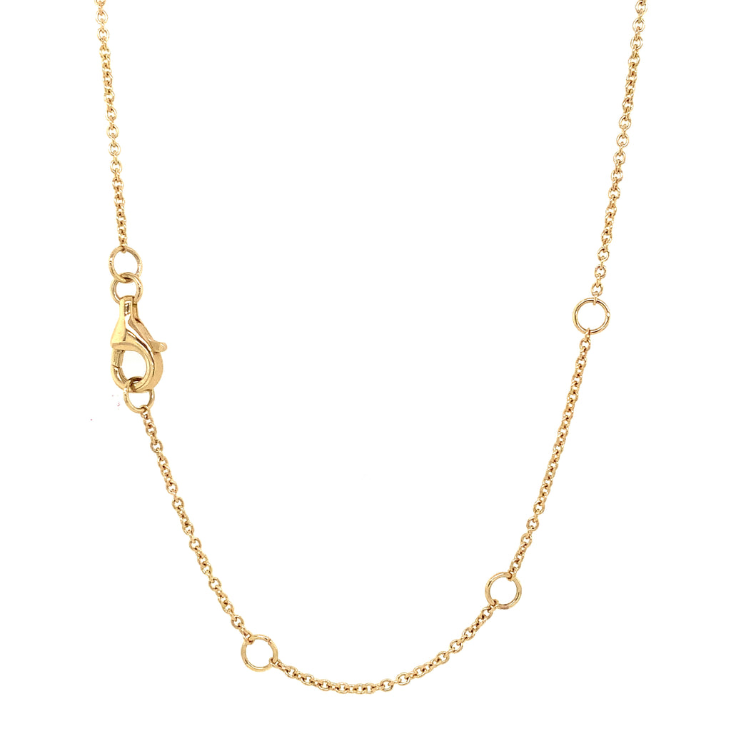 Roman + Jules Pave Heart Diamond Station Necklace set in 14K Yellow Gold - Image 3 of 5