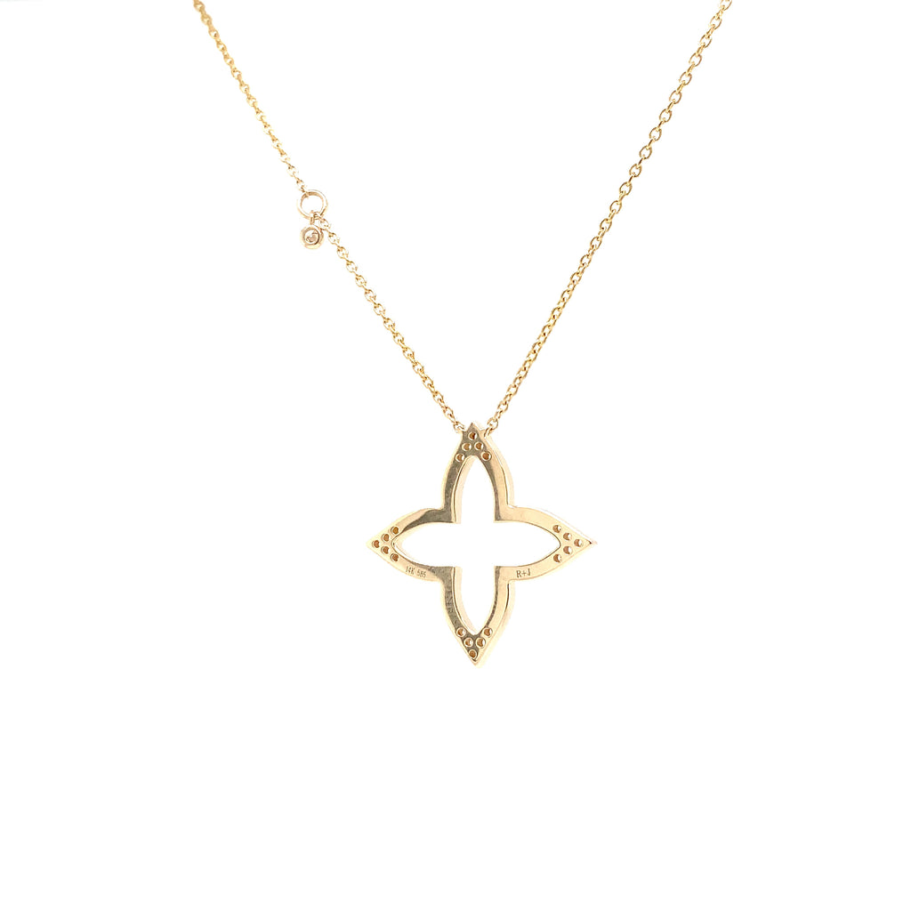 Roman + Jules Open Clover Diamond and 14K Yellow Gold Necklace - Image 3 of 3