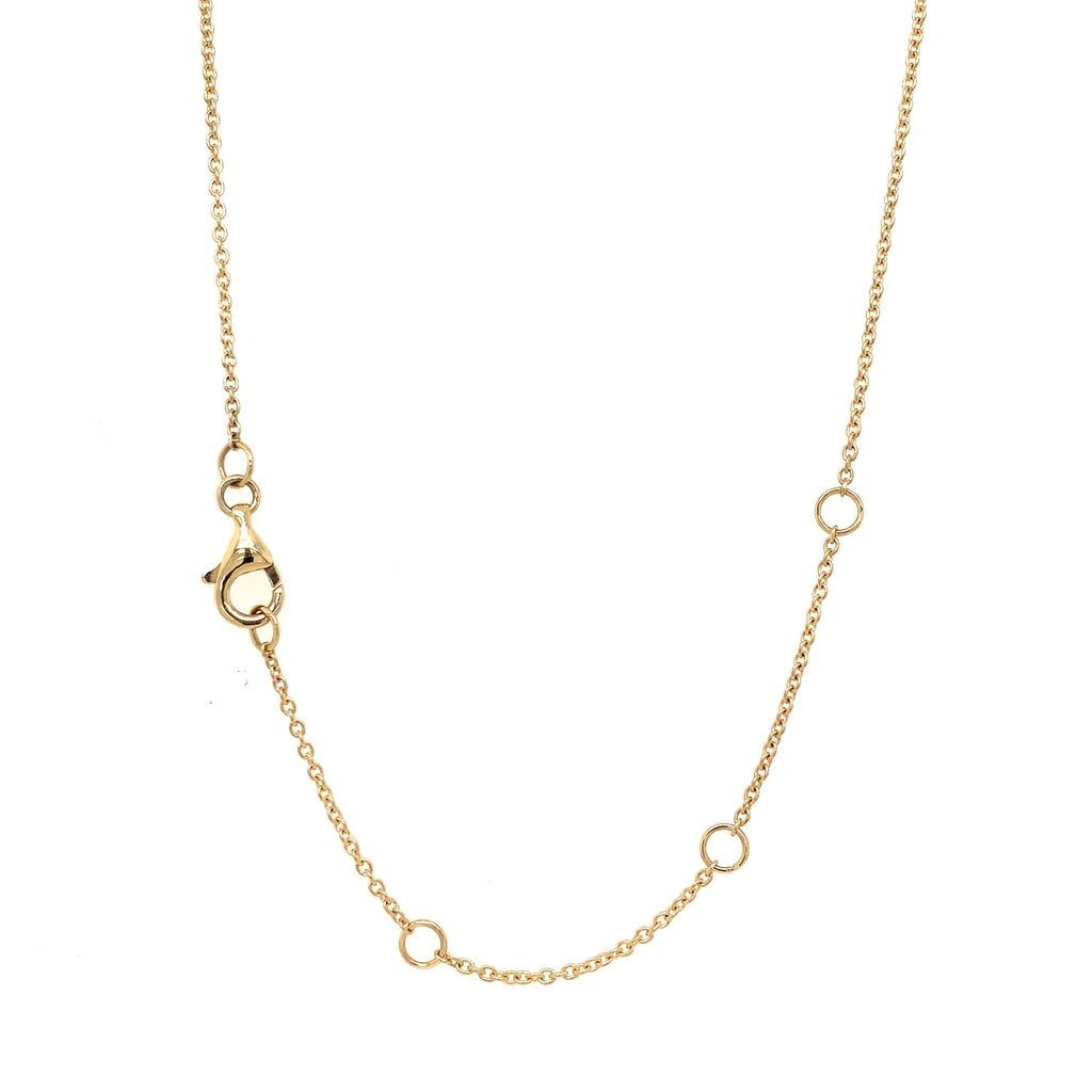 Roman + Jules Diamond and Sapphire Hamsa necklace in 14K Y/G - Image 4 of 5