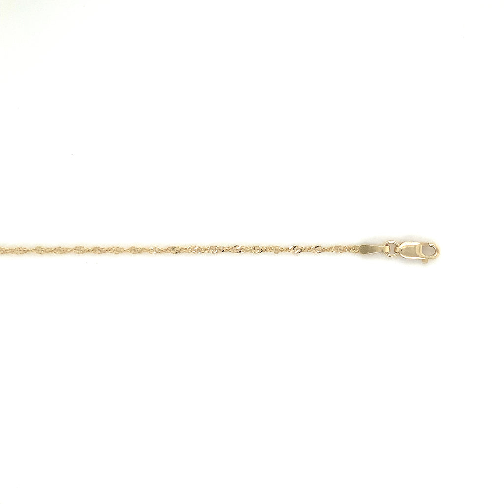 Classic Singapore Chain in 14K Yellow Gold, 20" Long