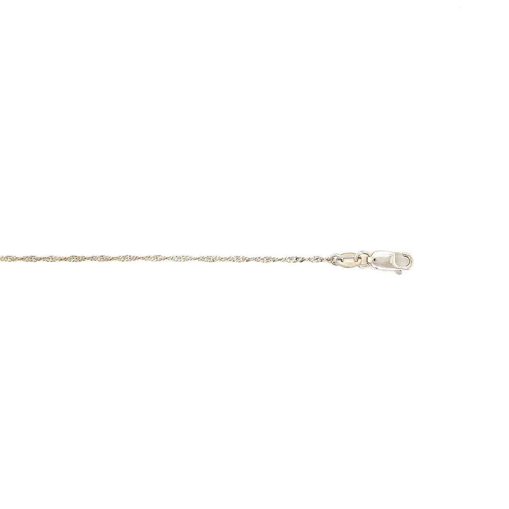 Classic Singapore Chain in 14K White Gold