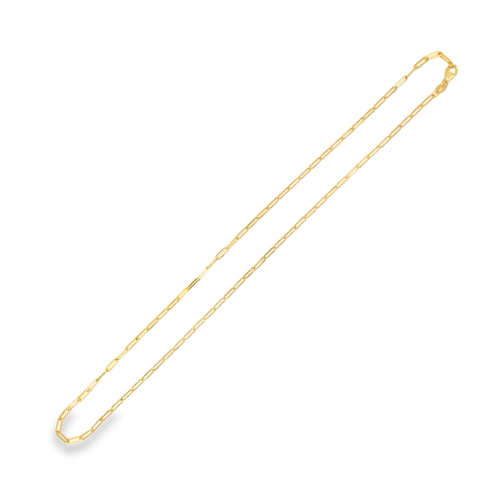 Semi-Solid Paperclip Chain in 14K Yellow Gold with Lobster Clasp - Image 4 of 5