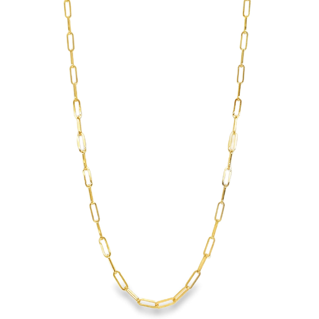 Semi-Solid Paperclip Chain in 14K Yellow Gold with Lobster Clasp - Image 5 of 5