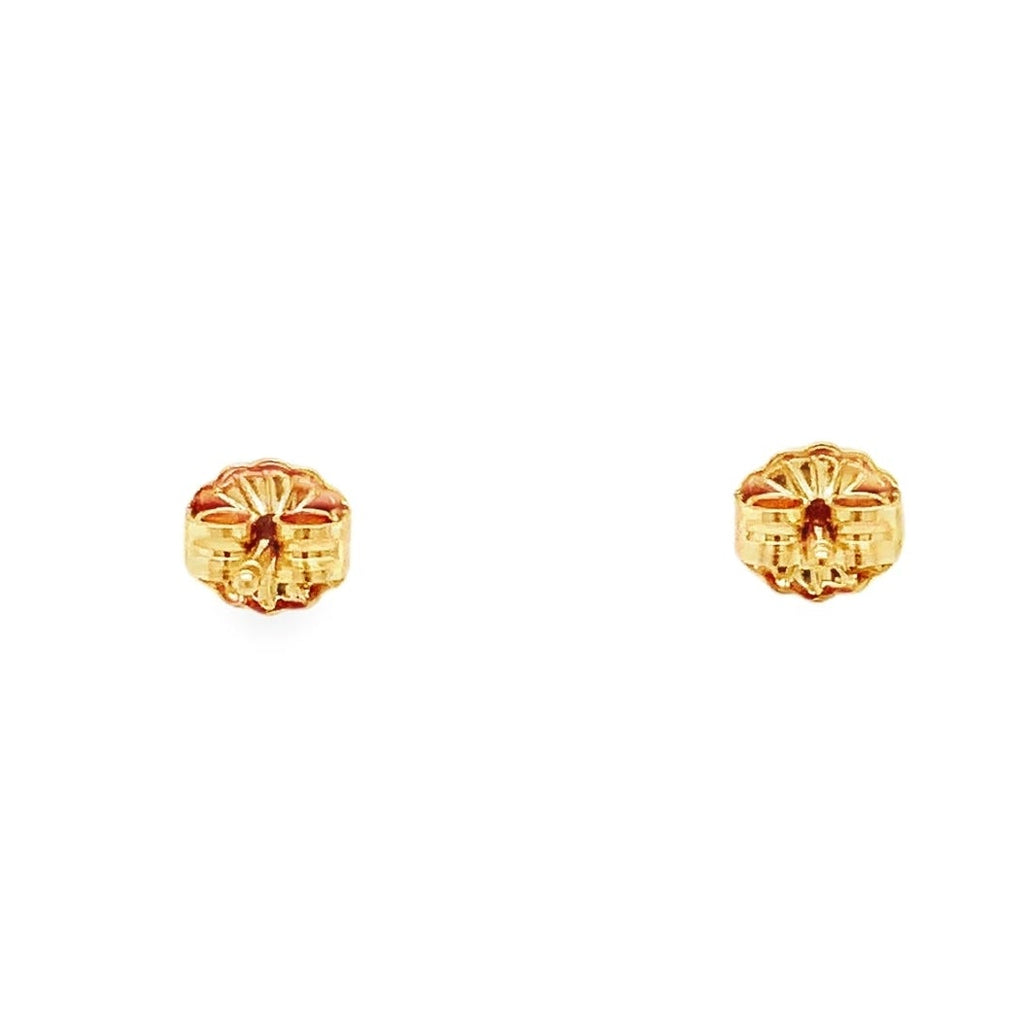 Petite Floral Diamond Stud Earrings in 14K Yellow Gold - Image 3 of 3