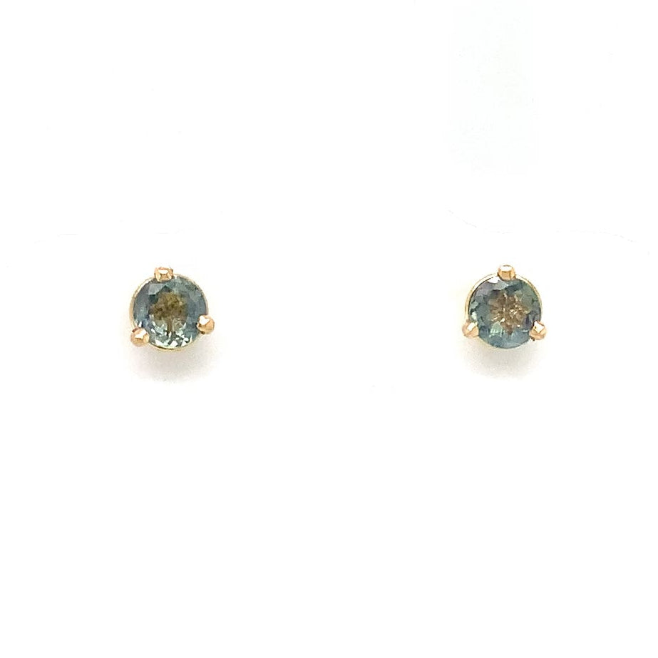 David Kord Natural Alexandrite Studs Earring Set in 14K Yellow Gold - Image 3 of 6