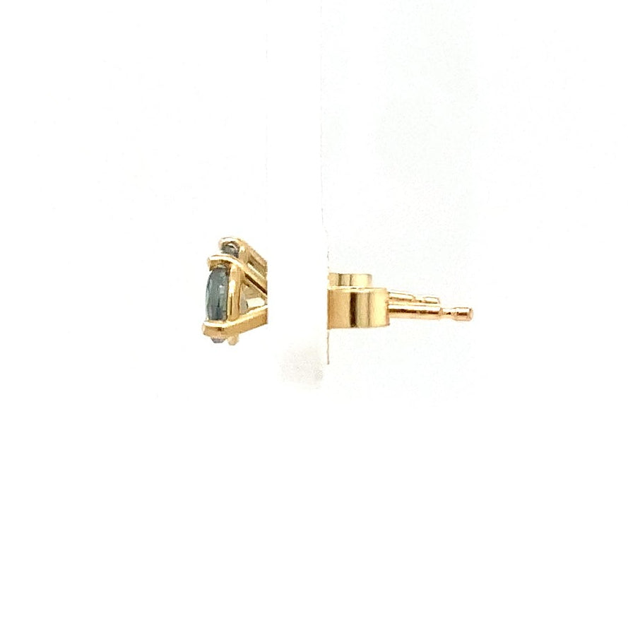 David Kord Natural Alexandrite Studs Earring Set in 14K Yellow Gold - Image 4 of 6