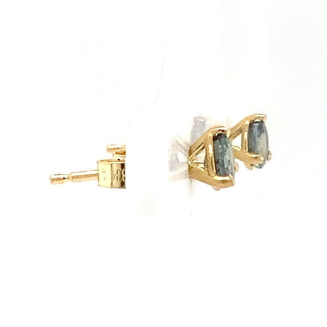 David Kord Natural Alexandrite Studs Earring Set in 14K Yellow Gold - Image 6 of 6