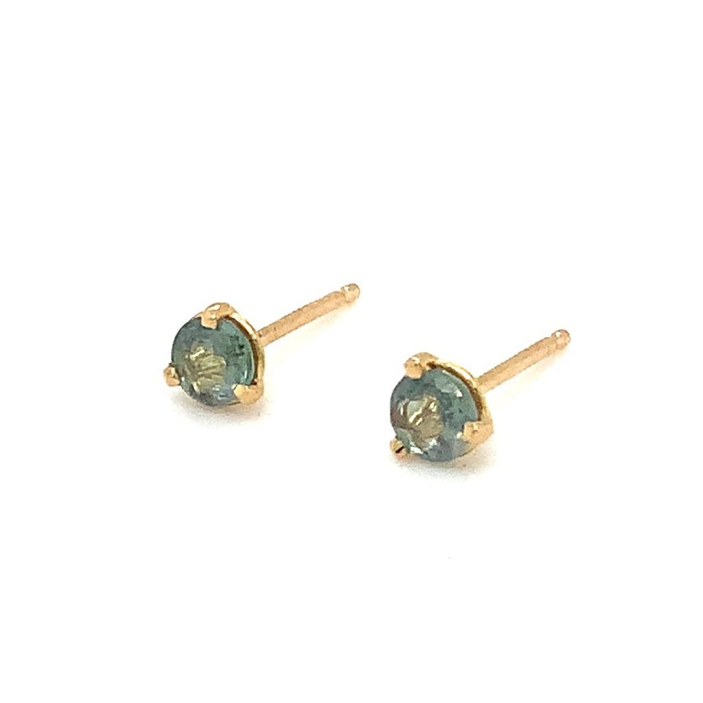 David Kord Natural Alexandrite Studs Earring Set in 14K Yellow Gold - Image 2 of 6