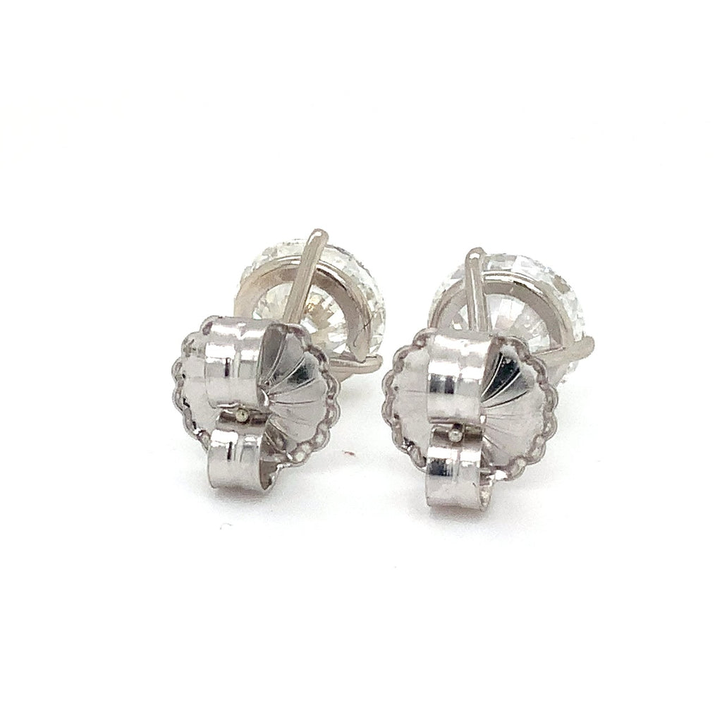 Round Brilliant Cut Lab Grown Diamond Studs Earring Set In 14K White Gold 5.95 cts t.w. - Image 4 of 7