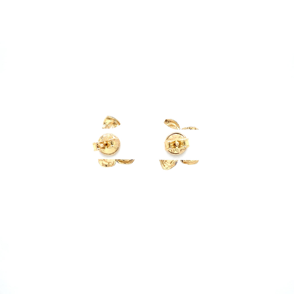 Afarin Collection Floral Diamond Cluster Stud Earrings in 18K Colored Rhodium Finish - Image 4 of 6