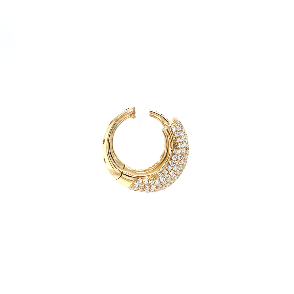 Afarin Collection Pavé Diamond Huggie Earring in 18K Yellow Gold - Image 2 of 9
