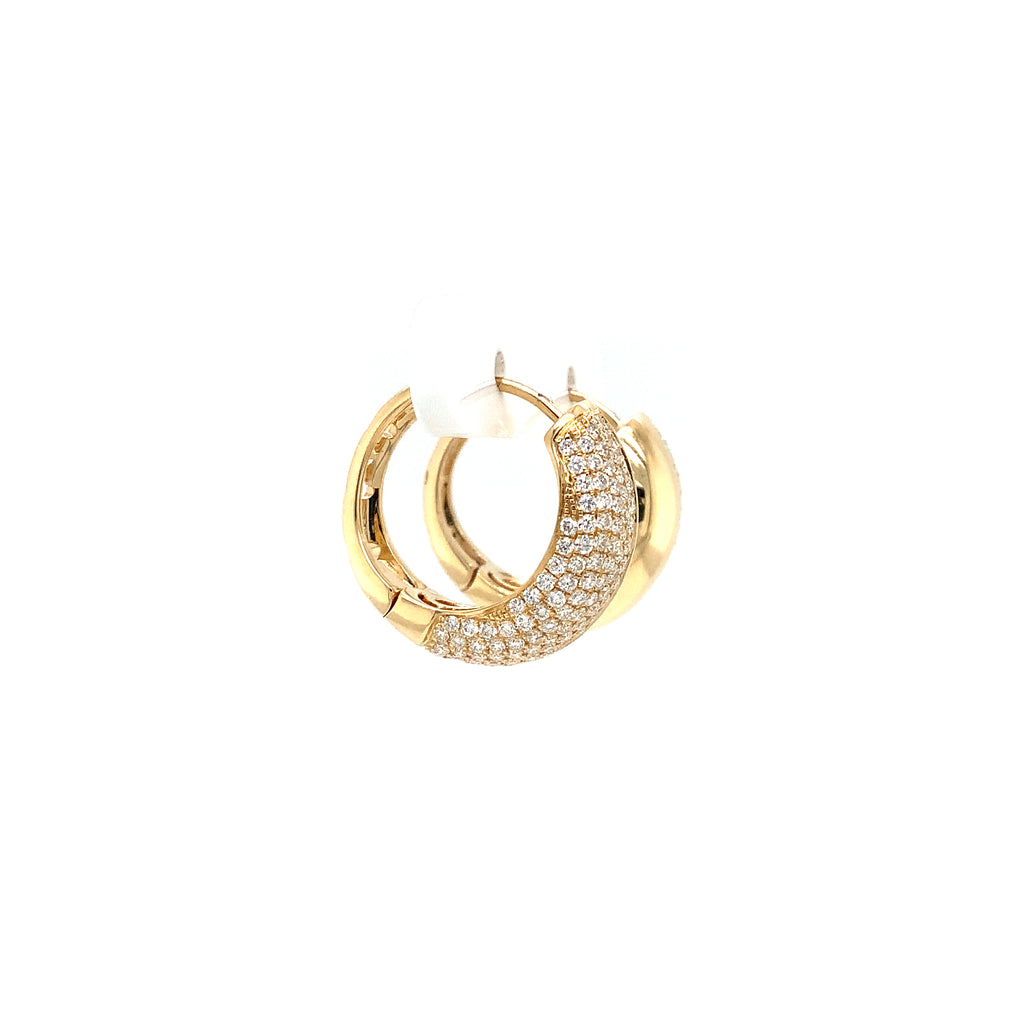 Afarin Collection Pavé Diamond Huggie Earring in 18K Yellow Gold - Image 3 of 9