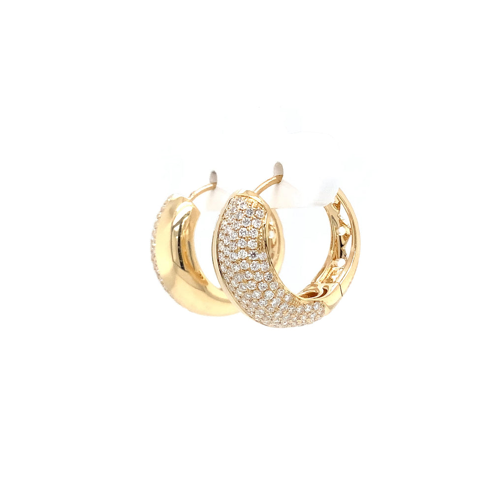 Afarin Collection Pavé Diamond Huggie Earring in 18K Yellow Gold - Image 4 of 9