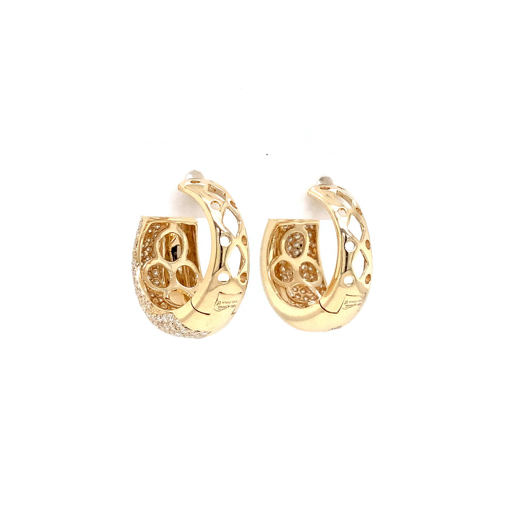 Afarin Collection Pavé Diamond Huggie Earring in 18K Yellow Gold - Image 5 of 9