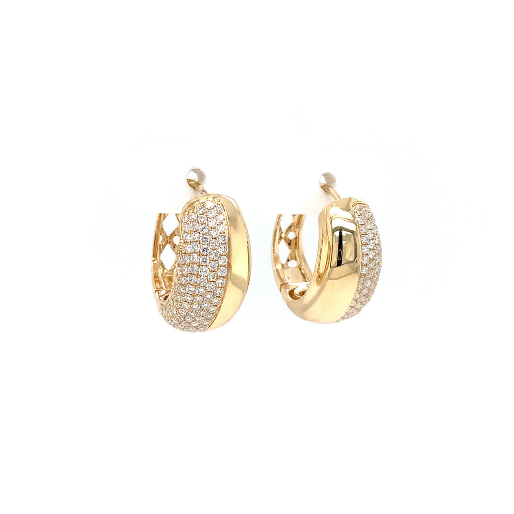 Afarin Collection Pavé Diamond Huggie Earring in 18K Yellow Gold - Image 7 of 9