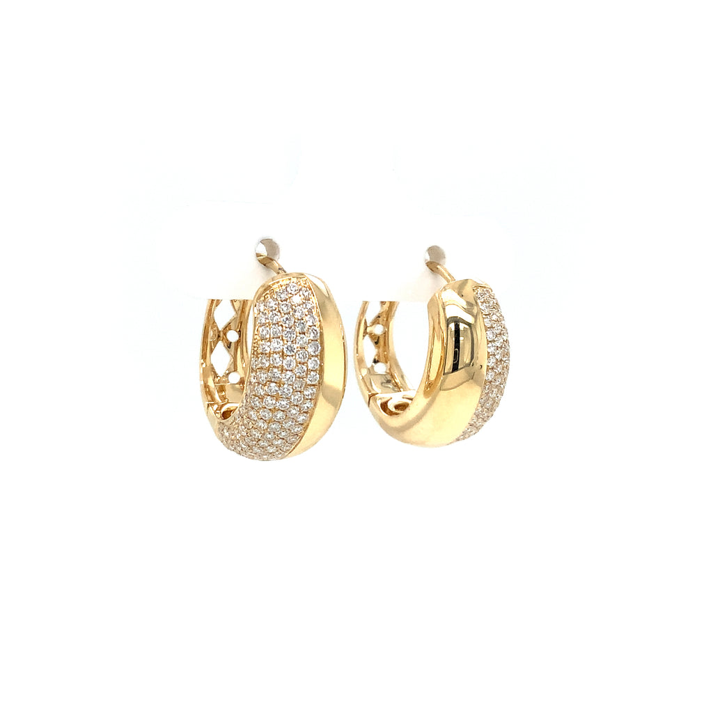 Afarin Collection Pavé Diamond Huggie Earring in 18K Yellow Gold - Image 8 of 9