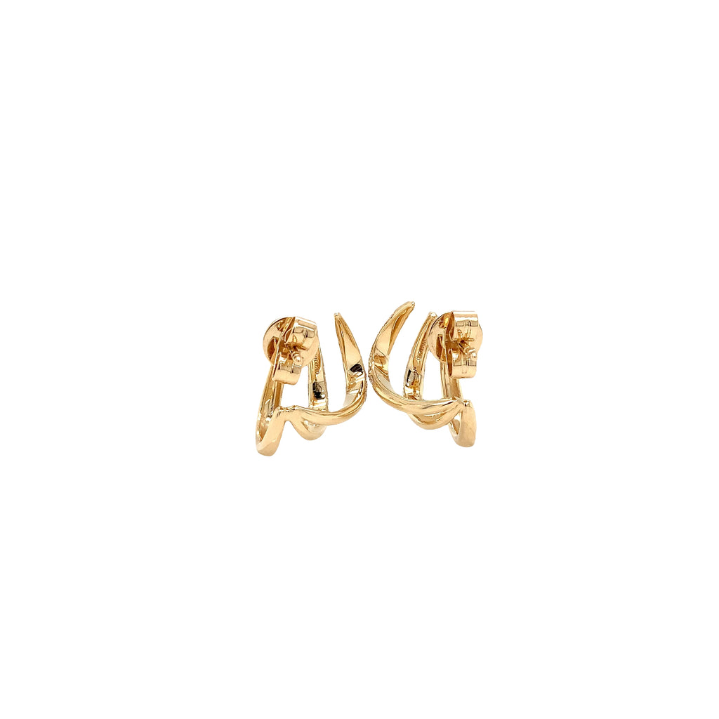 Afarin Collection Diamond Pavé Curved Talon Cuff Earrings in 18K Yellow Gold - Image 5 of 10